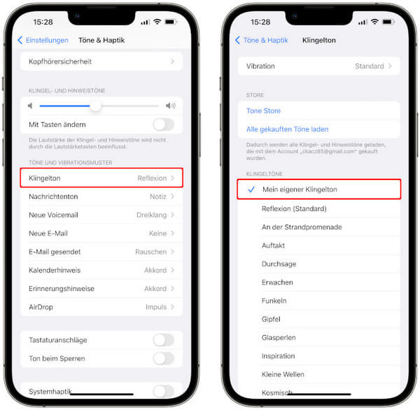 iPhone Klingelton festlegen