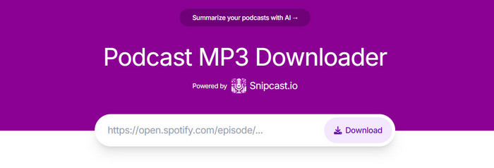 Snipcast.io Podcast MP3 Downloader