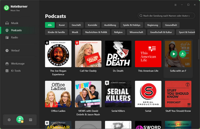 NoteBurner All-In-One Podcast Downloader kostenlos
