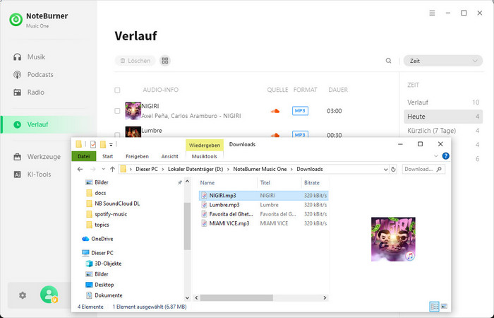 MP3-Downloads checken