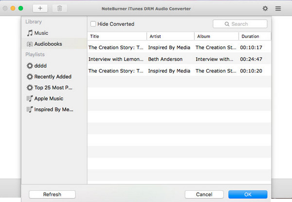 add audiobooks