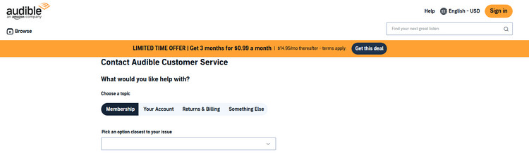 Pause Audible Membership