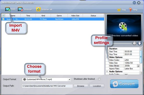 Import M4V videos to this top DRM M4V to Surface RT video converter ...