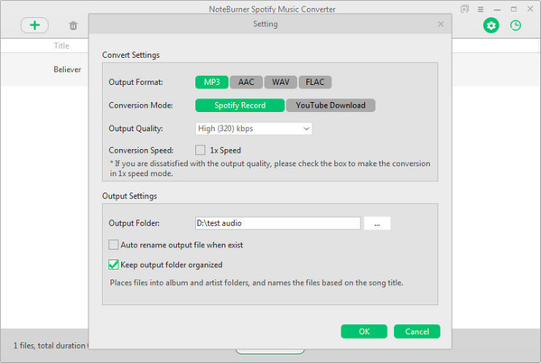 choose output format