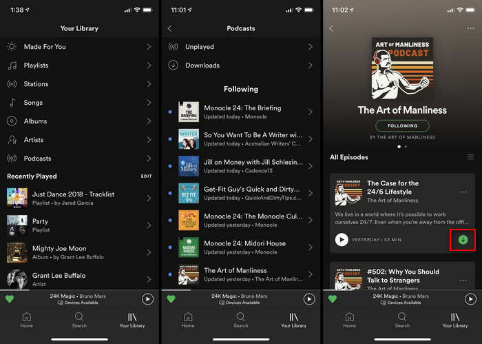 Download Spotify Podcast on Android/iOS Phone