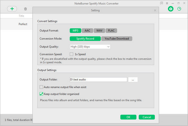 choose mp3 output format