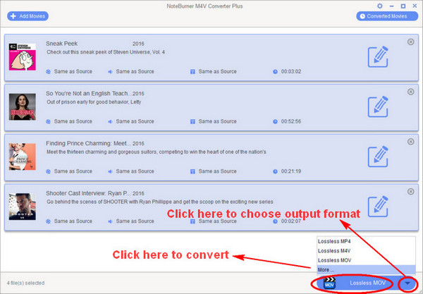 convert drm m4v to mp4, avi, mov on windows