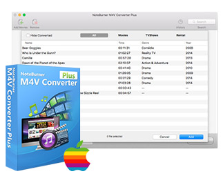 NoteBurner M4V Converter Plus for Mac - Best DRM Removal