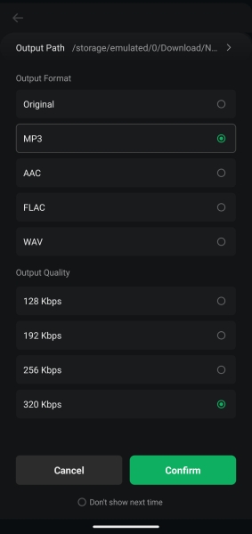Set Output Format