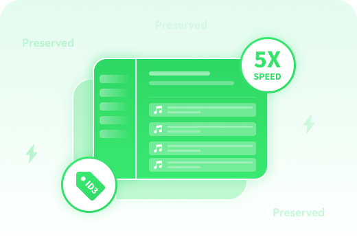 5X Speed with ID3 Tags Preserved