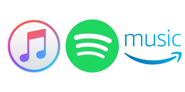 Amazon Music Unlimited, Spotify and Apple Music