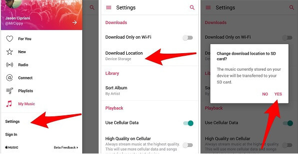 Save Apple Music to SD Card on Android