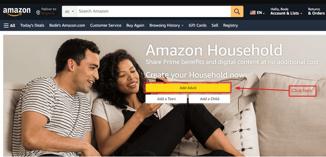 amazon household page