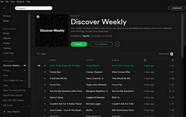 Discover Weekly on Spotify