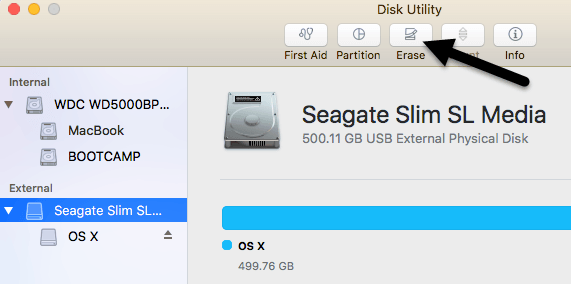 format a drive for a mac for install