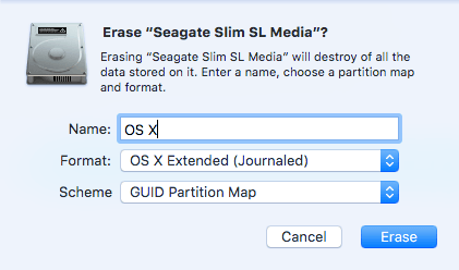 format external hard drive mac failed