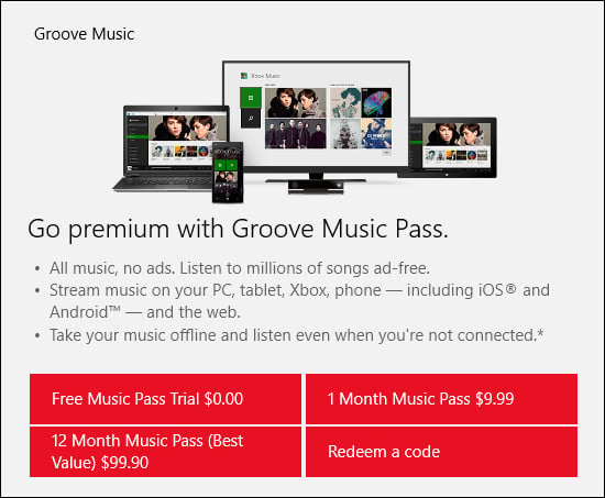 groove music pass