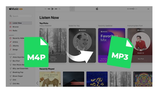 Convert apple m4p to mp3