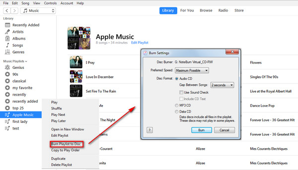 noteburner apple music to cd converter