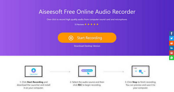 Aiseesoft Free Audio Recorder