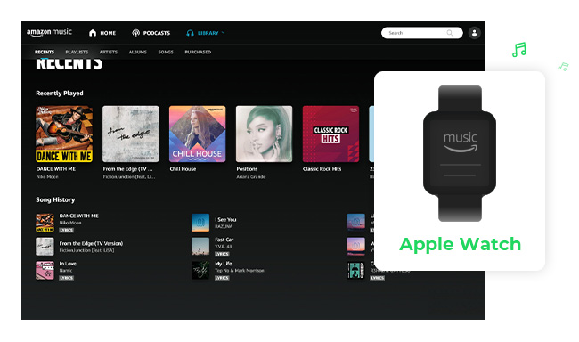 Can i get amazon deals music on apple watch