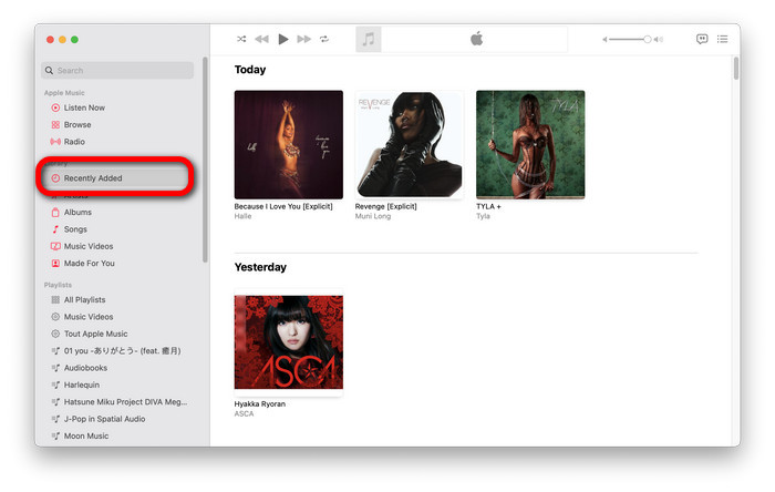 find added music on apple music mac