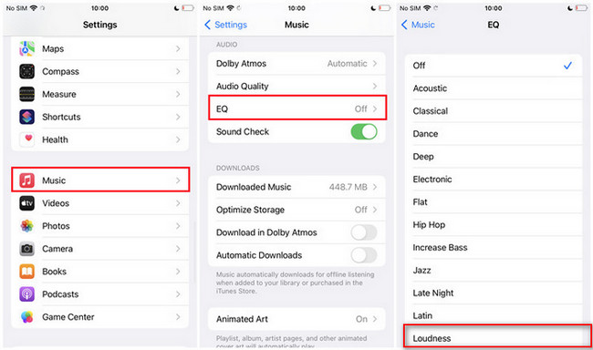 Change Apple Music Equalizer on iPhone to make sound louder