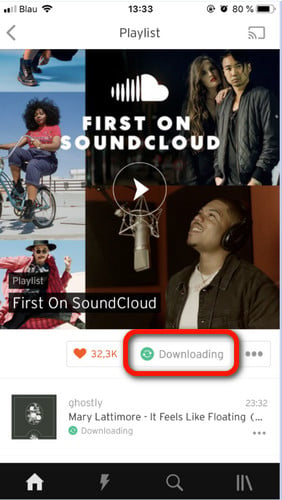 Download SoundCloud playlist to phone