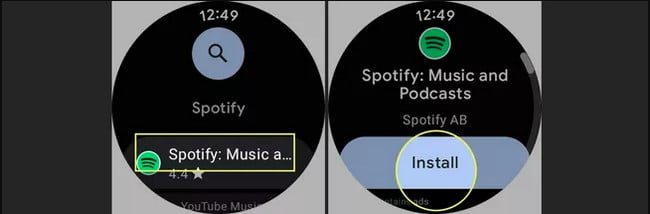 Install Spotify on Watch
