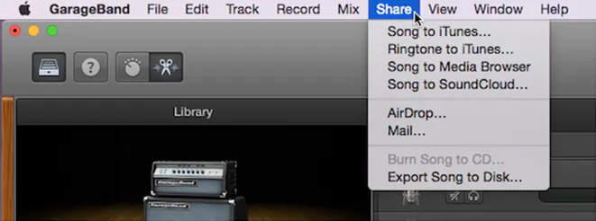 export garageband audios to mac