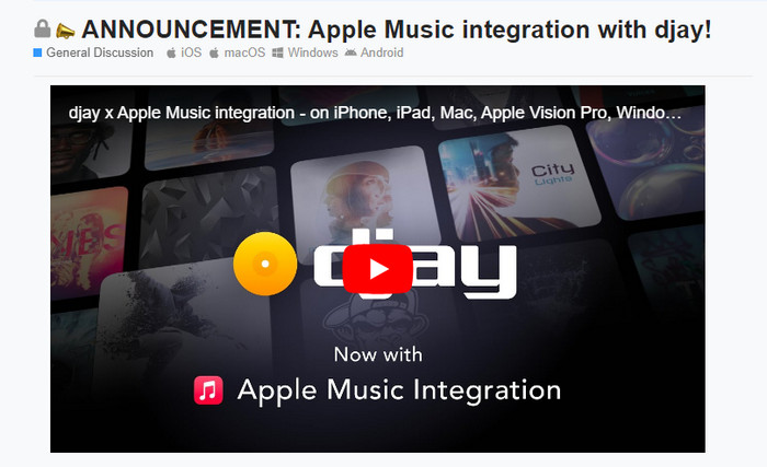 ottenere apple music gratuitamente tramite djay Pro