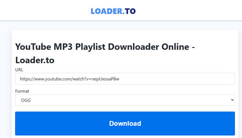 download YouTube video to ogg online free loader.to