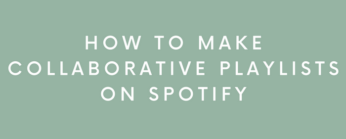 make collaborative playlist on Spotify