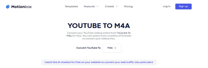 Motionbox YouTube to M4A Online