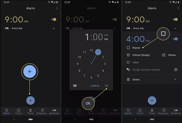 set amazon music as alarm on android