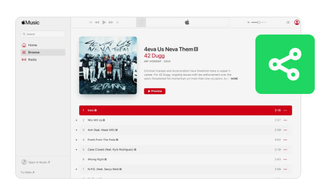 share playlists on Apple Music