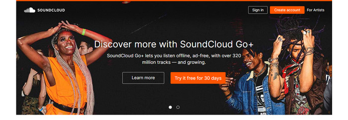 music recommend site SoundCloud