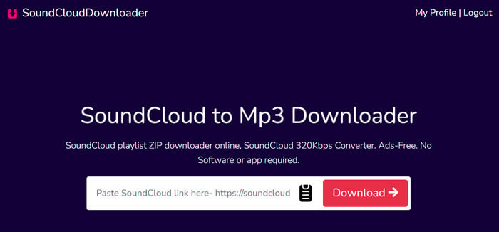 soundclouddownloader interface