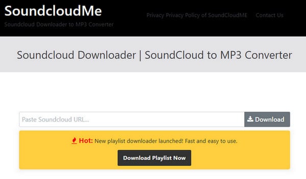 soundcloudme interface