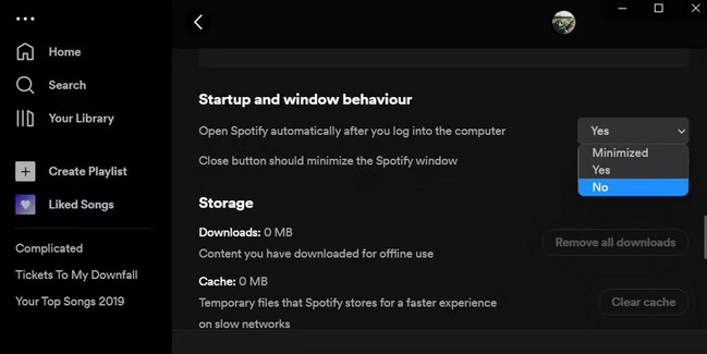 stop opening via Spotify settings Mac