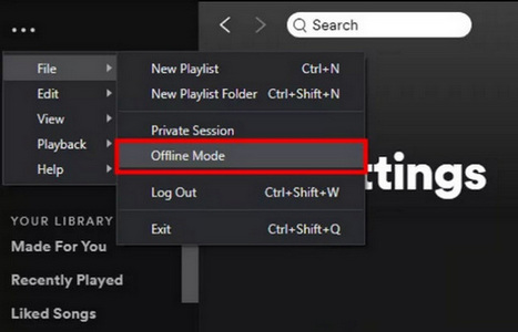 Spotify Offline Mode on Windows