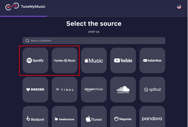  import Spotify to Yandex Music via Tunemymusic