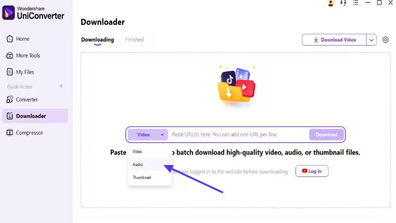 UniConverter instagram to mp3