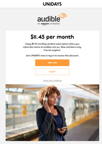 UNiDAYS Audible Student Discount