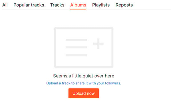 Upload songs to make an SoundCloud album