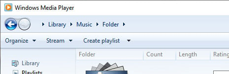 music folder windows media player