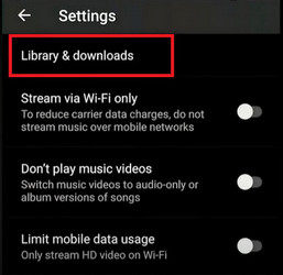 youtube music download setting