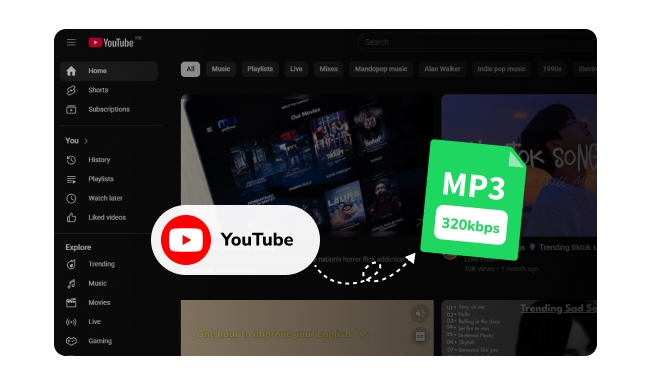YouTube Music to mp3 320kbps free