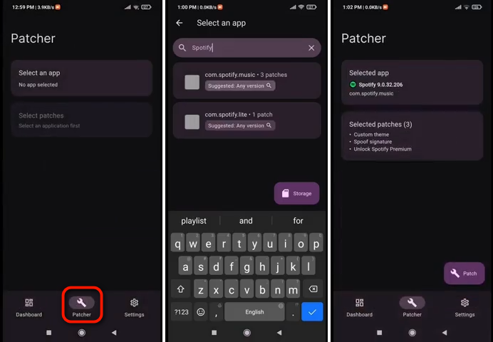 add Spotify patch apk to revanced