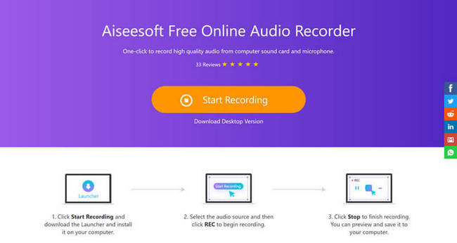 Aiseesoft Free Audio Recorder